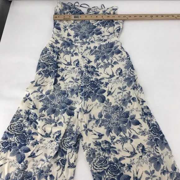 Reformation Cream and Blue Floral Jumpsuit - Picture 3 of 5